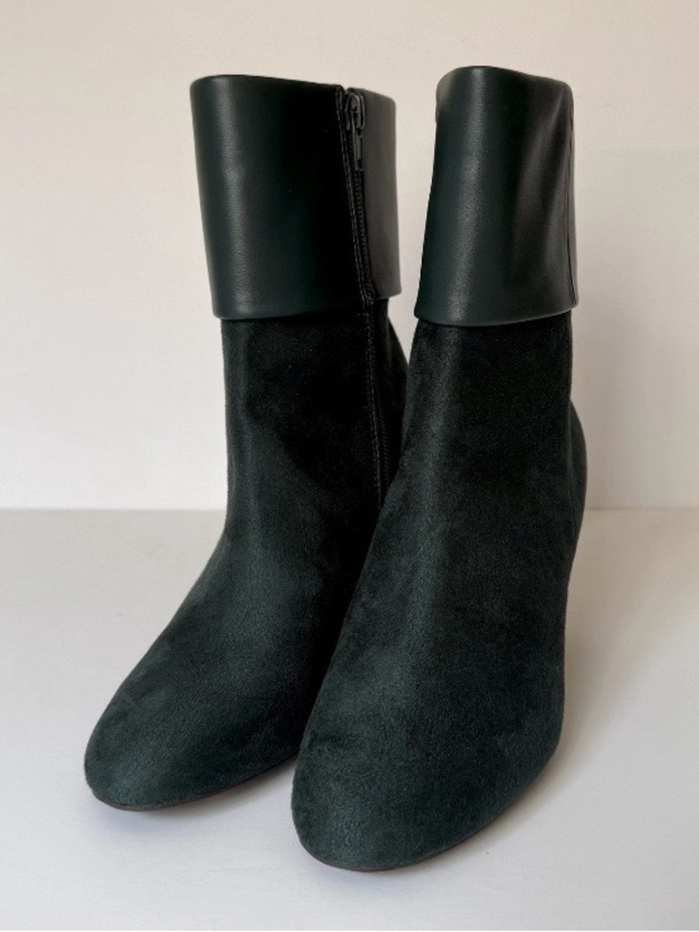 Alfani Ajojo Dark Green Suede Fold-Over Ankle Boots - Size 11 - Worn Once! - Picture 2 of 5